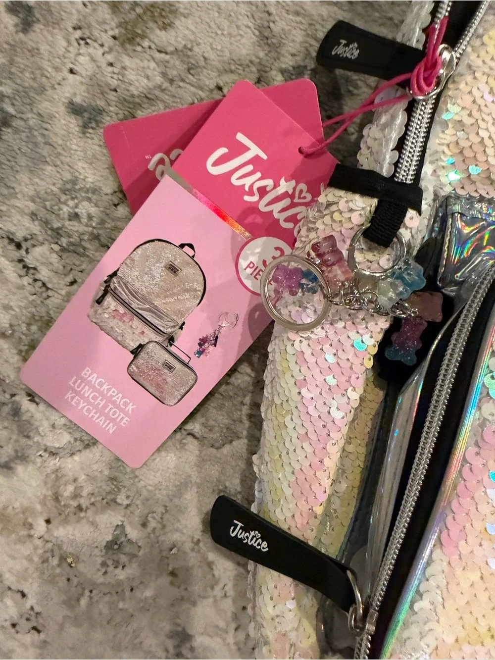 Justice Sequin Backpack Set 🎀✨